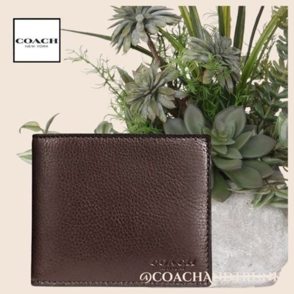 COACH Leather 3 in 1 Wallet Compact Mahogany NWT - Picture 1 of 11